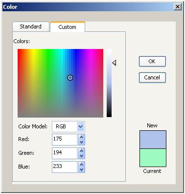 Crystal Xcelsius Custom Color Palette Creator