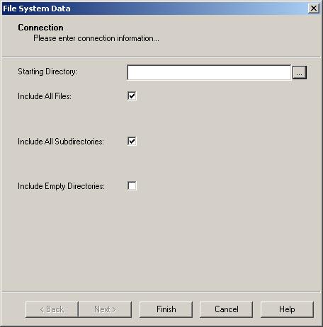 Crystal Reports File System Data dialog box